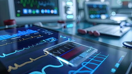 biometric sensor patch for remote patient monitoring, sending real-time health data to medical professionals