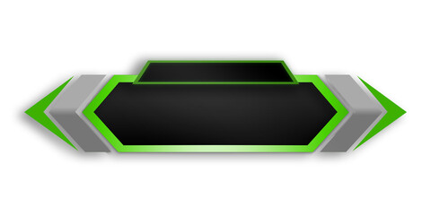 Alert Silver Green Black Theme Overlay Template For Streamer Gaming Content Creator