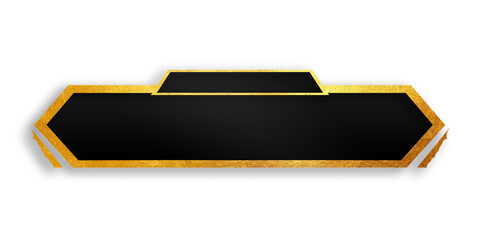 Alert And Status Bar Golden Black Theme Overlay Template For Streamer Gaming Content Creator