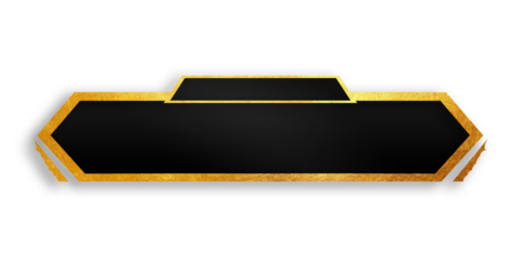 Alert And Status Bar Golden Black Theme Overlay Template For Streamer Gaming Content Creator
