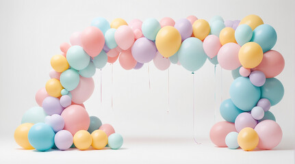 Soft Pastel Balloon Decor - Delicate Touches for Elegant Celebrations.