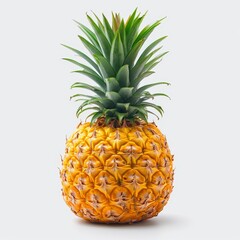 A healthy and delicious pineapple with gray background.