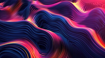 A colorful, abstract image of a wave with purple and blue colors