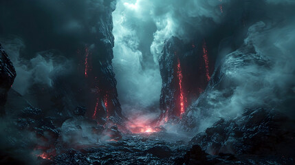 Traversing the Cryptic Underworld:An Otherworldly Volcanic Landscape Shrouded in Primordial Mystery