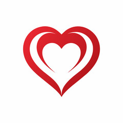 Heart shape logo design vector illustrations.