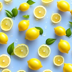  lemon transparent collection assorted sizes slightly glowing edges format background-free