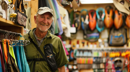 アウトドア用品店のスタッフ