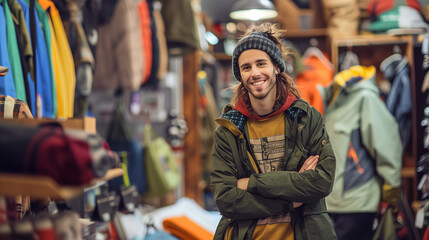 アウトドア用品店のスタッフ