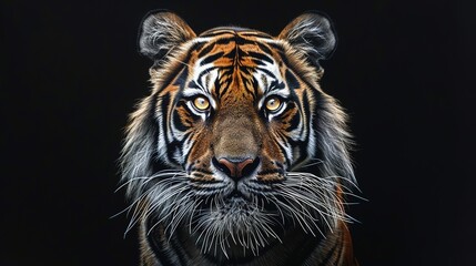Beautiful Ferocious tiger in nature