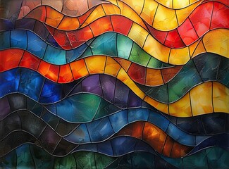 Stained glass abstract background