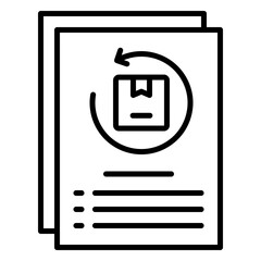 The return policy icon is a return document