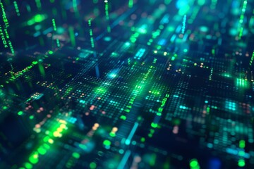 Obraz premium Abstract Digital Waveform with Glowing Particles