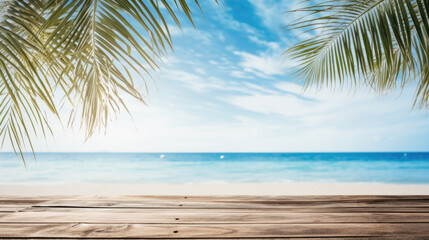 Tropical Getaway background. Blissful Beach Escape