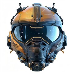 Fototapeta premium Advanced helmet with metal frame