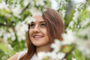 beautiful woman in the garden