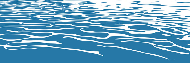 Ripples and water waves, sea surface, vector natural background, banner  © Valerii