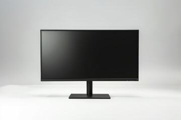 Realistic photograph of a complete Monitor,solid stark white background, focused lighting
