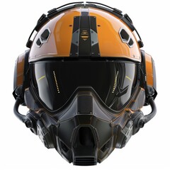 Futuristic helmet with sleek design