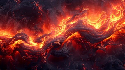 The image shows a large fire