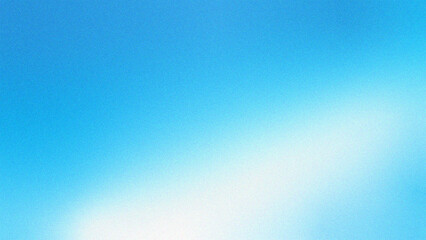 Blue white gradient background, rough abstract background with bright light and glow template, grainy noise grungy texture