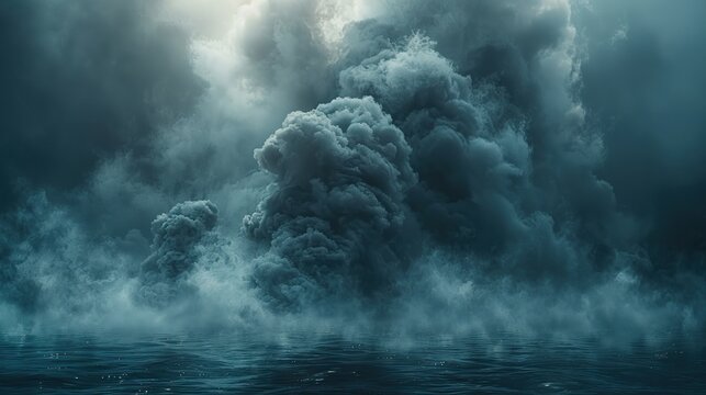 A swirling cloud of smoke and ash, representing the harmful effects of air pollution and the need for cleaner energy sources..illustration graphic