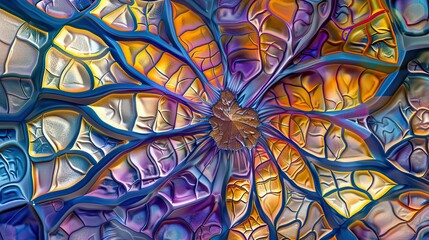 the texture of a plastic surface, in the style of psychedelic art nouveau, goerz hypergon 6.5mm f/8, stained glass effects, organic formations, poured paint technique