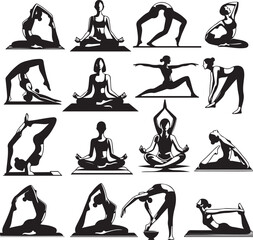 Yoga Pose bundle Vector