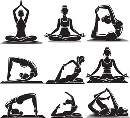 Yoga Pose bundle Vector