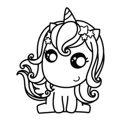 Black and white vector illustration for coloring book