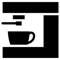 espresso machine icon, simple vector design
