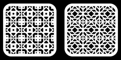 Geometric and simple pattern for background, decoration, panel, for cnc cutting