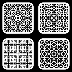 Geometric and simple pattern for background, decoration, panel, for cnc cutting