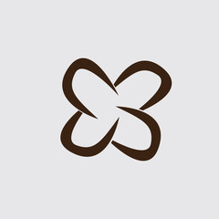 letter x flowers logo