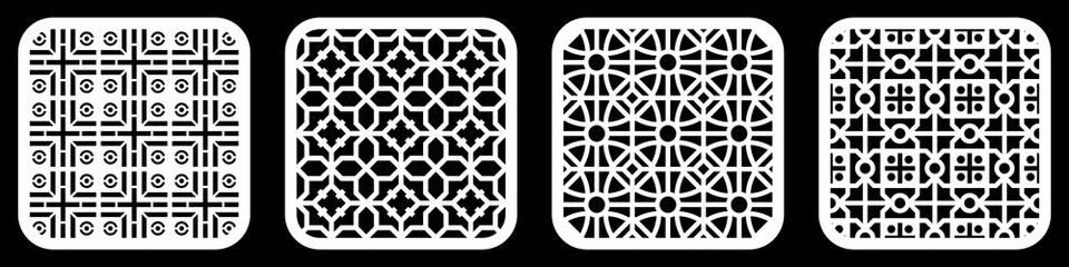 Geometric and simple pattern for background, decoration, panel, for cnc cutting