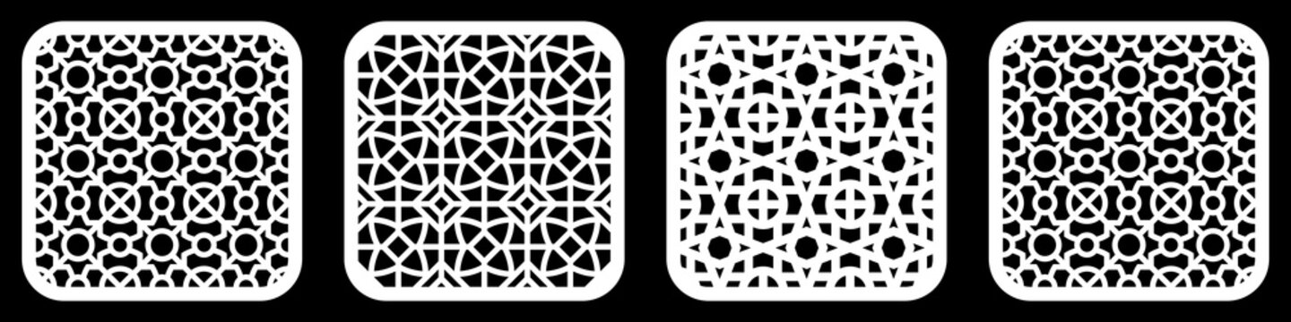 Geometric and simple pattern for background, decoration, panel, for cnc cutting
