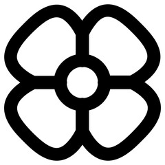 flower icon, simple vector design