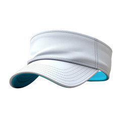 White visor with blue underbrim