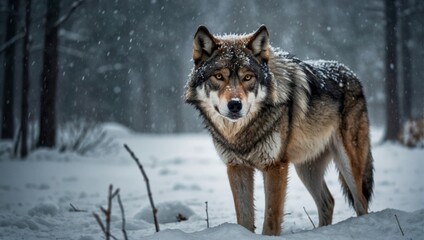 wolf in winter