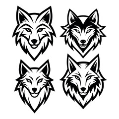 wolf head logo simple and modern design Wolf Vintage Logo

