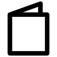 menu card icon, simple vector design