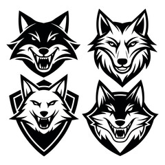 wolf head logo simple and modern design Wolf Vintage Logo
