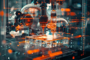 Fototapeta premium high-tech equipment in factory