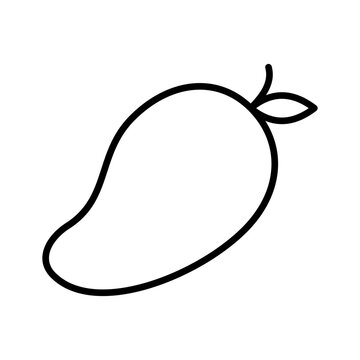 mango fruit line icon vector design