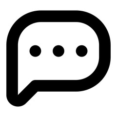 chat bubble line icon fat UI