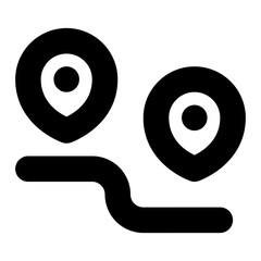 map direction line icon fat UI