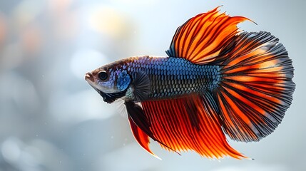 Fierce and Fluid Siamese Fighting Fish in Vibrant Glory