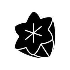 star fruit solid icon vector design