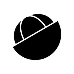 Naklejka premium mangosteen fruit solid icon vector design template
