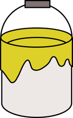 Illustration of paint containers