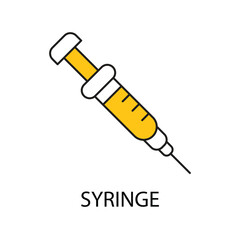 Syringe Icon Set – Medical, Injection, Healthcare, Needle, Vaccination, Medicine, Hospital, Immunization, Doctor, Nurse.